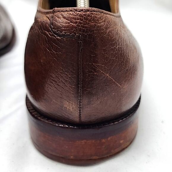 COLE HAAN VINTAGE WILLIAM DERBY OXFORD DISTRESSED PEBBLED LEATHER MENS 10.5 WIDE - Picture 8 of 16